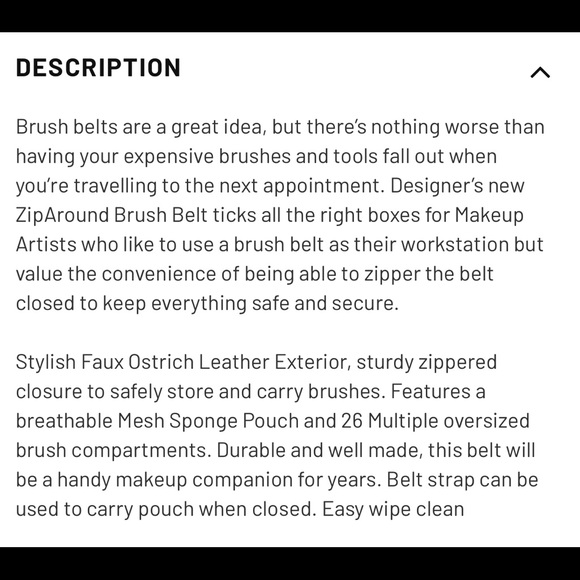 Ziparound Professional Makeup Brush Belt - Picture 4 of 5